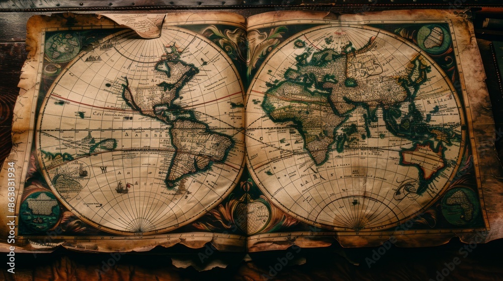 Open atlas with a focus on the Americas High quality images Open atlas with a focus on the Americas High quality images