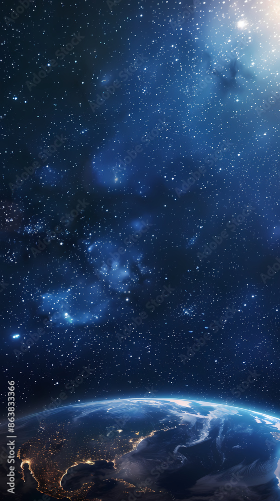 Fototapeta premium Beautiful view of Earth from space