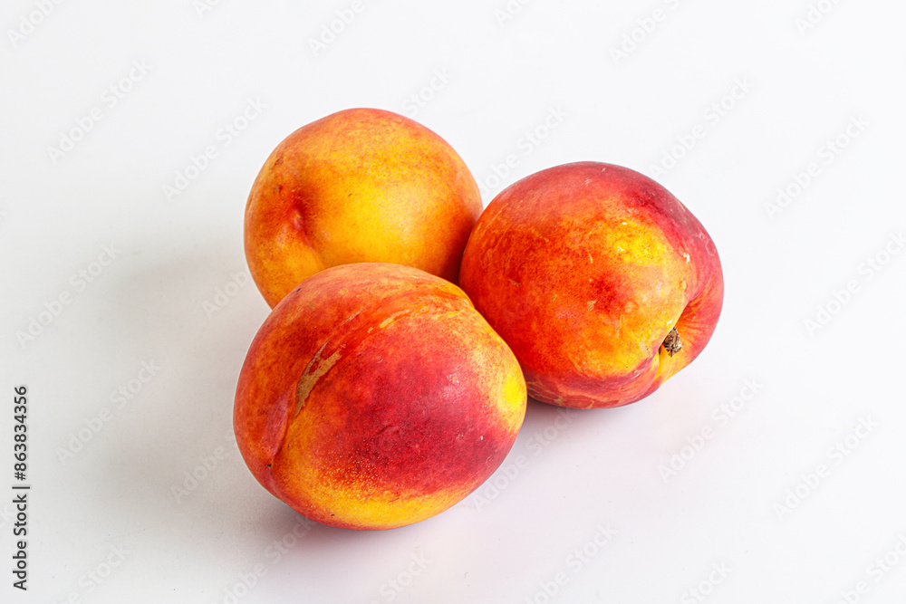 Ripe sweet juicy fresh red nectarines Ripe sweet juicy fresh red nectarines