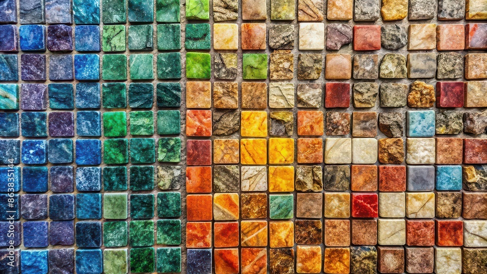 Granite natural stone mosaic with a spectrum of colors, granite, natural stone, mosaic, spectrum, colors, pattern Granite natural stone mosaic with a spectrum of colors, granite, natural stone, mosaic, spectrum, colors, pattern