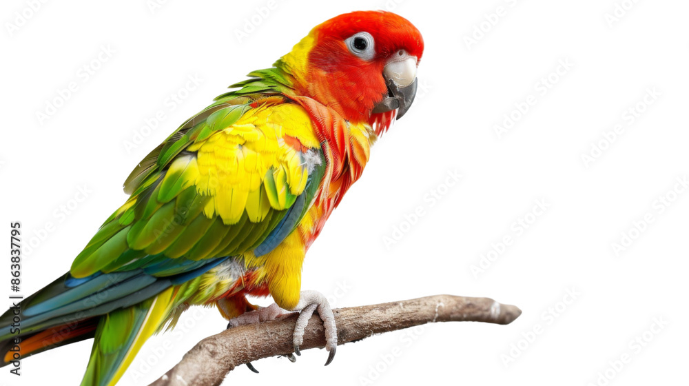Obraz premium Parrot, macaw bird on transparent background