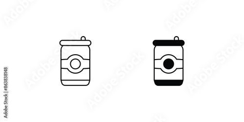 soda can icon with white background vector stock illustration