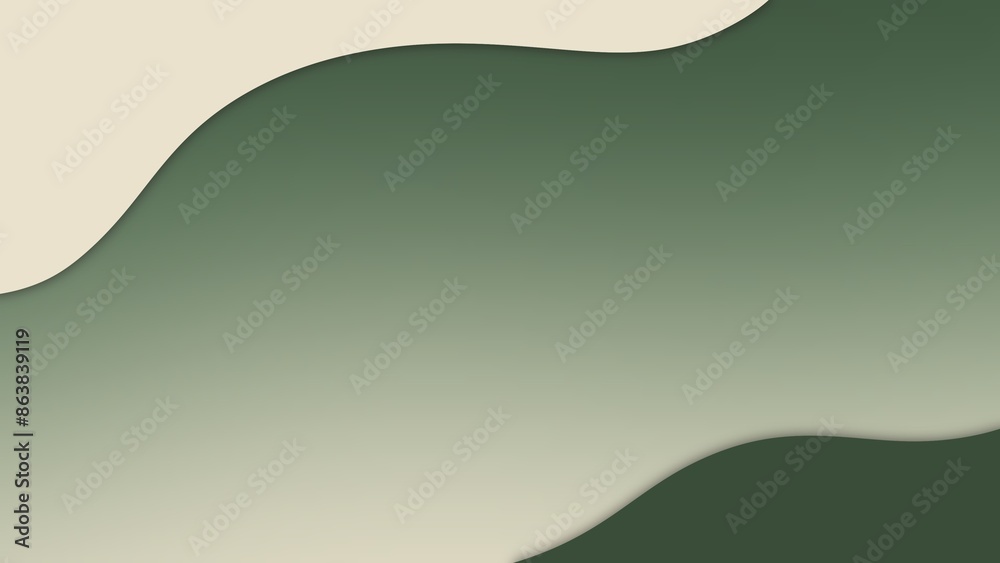 Obraz premium Business papercut background. Gradation green color.