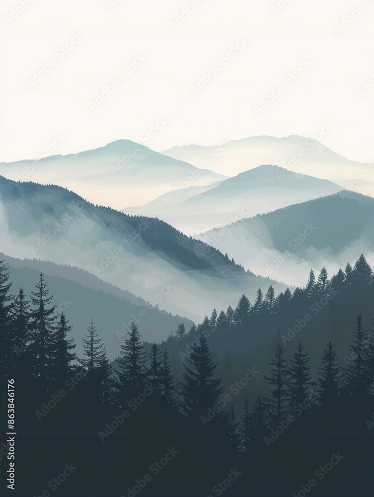 A scenic view of a mountain range at dawn, with the first rays of sunlight illuminating the peaks and creating a tranquil and inspiring scene. Generative AI A scenic view of a mountain range at dawn, with the first rays of sunlight illuminating the peaks and creating a tranquil and inspiring scene. Generative AI