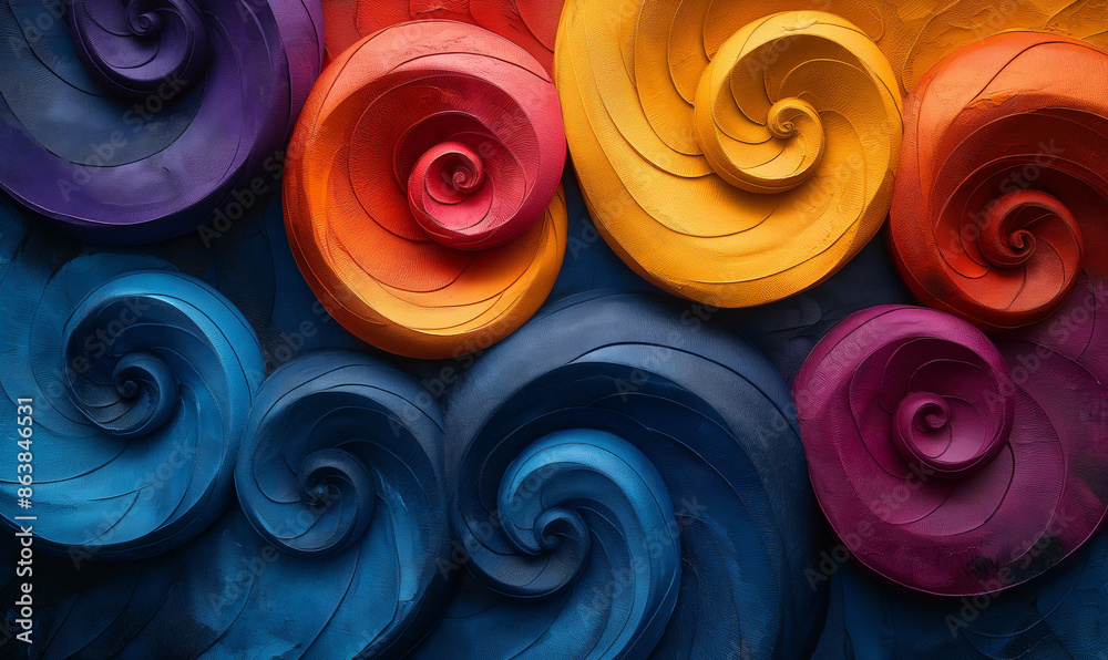 Colorful Swirls Abstract Art. Generative AI