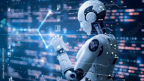 Futuristic robotic engineer...