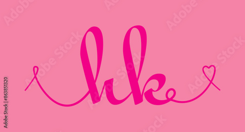 HK initial wedding monogram calligraphy vector illustration. Hand drawn lettering h and k love logo design for valentines day poster, greeting card