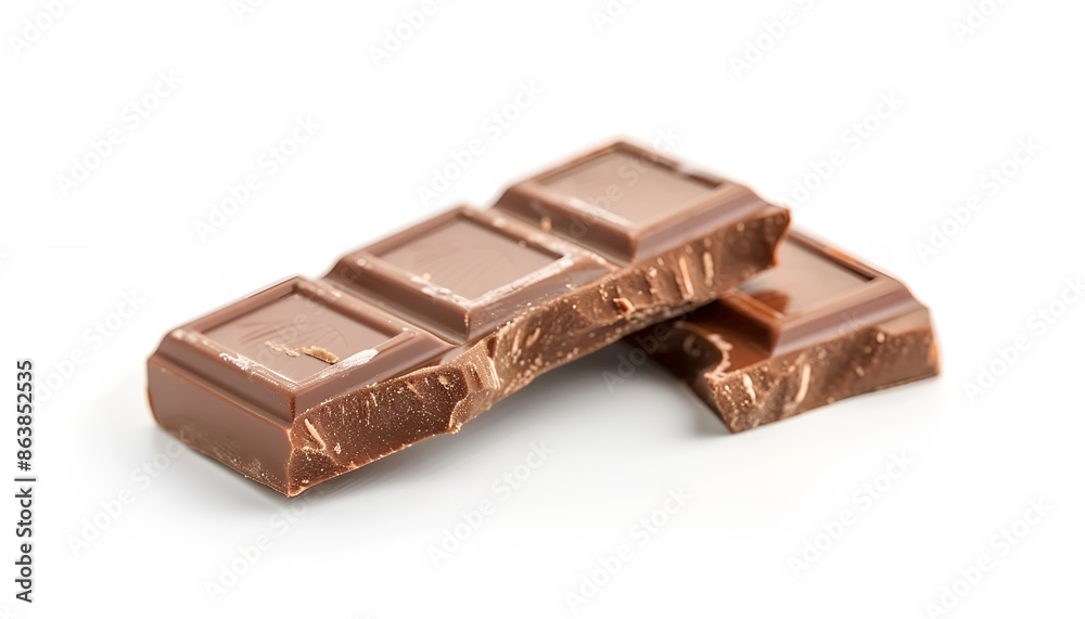 Piece of tasty chocolate bar isolated on white Piece of tasty chocolate bar isolated on white