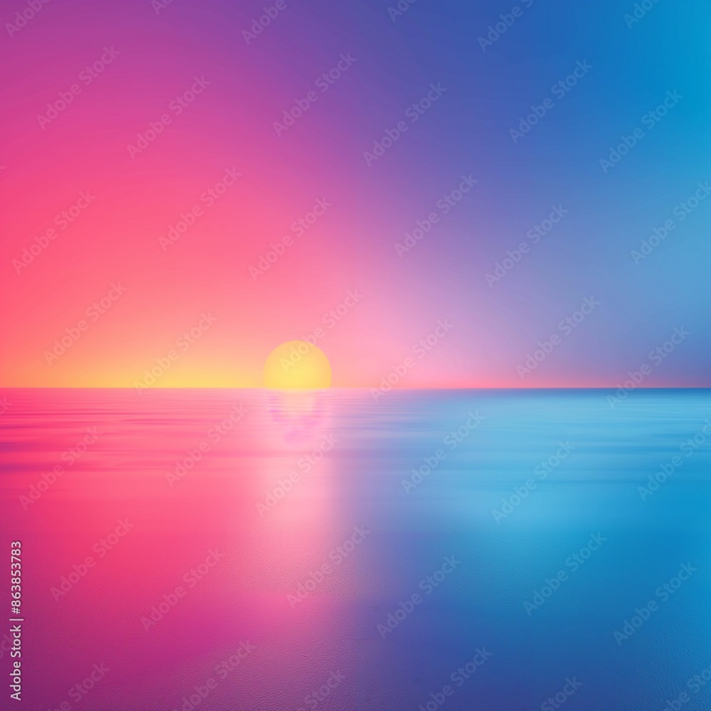 A serene seascape with a pastel gradient sky at sunset, blending soft pink, purple, and blue hues for a minimalistic and calming effect. A serene seascape with a pastel gradient sky at sunset, blending soft pink, purple, and blue hues for a minimalistic and calming effect.