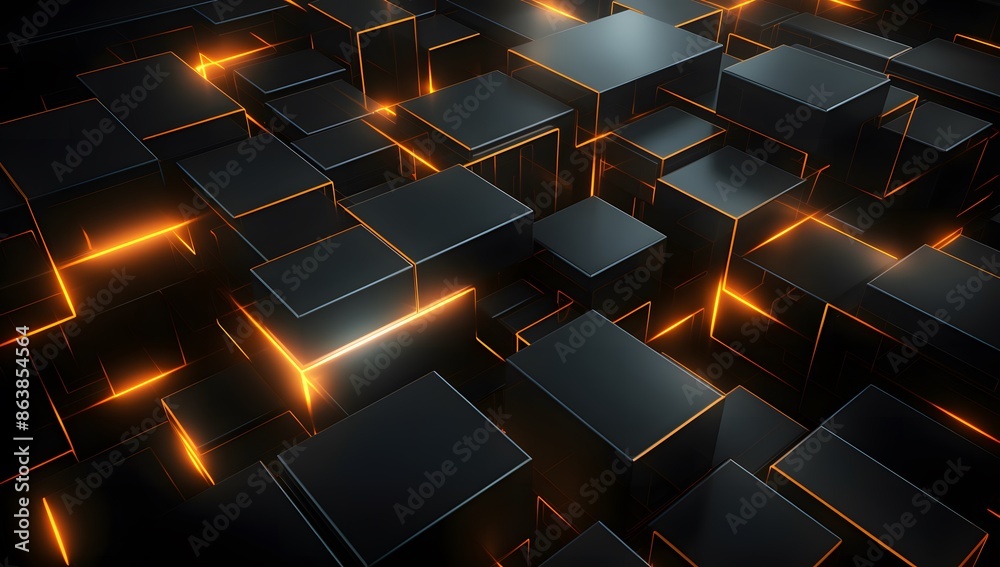 3d rendering of gold and black abstract geometric background. Scene for advertising, technology, showcase, banner, game, sport, cosmetic, business, metaverse. Sci-Fi Illustration. Product display. 3d rendering of gold and black abstract geometric background. Scene for advertising, technology, showcase, banner, game, sport, cosmetic, business, metaverse. Sci-Fi Illustration. Product display.