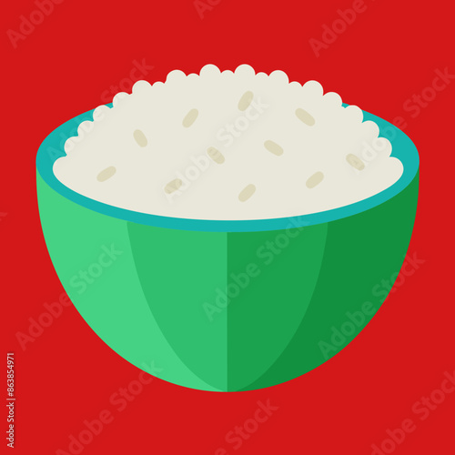 illustration of bowl of rice