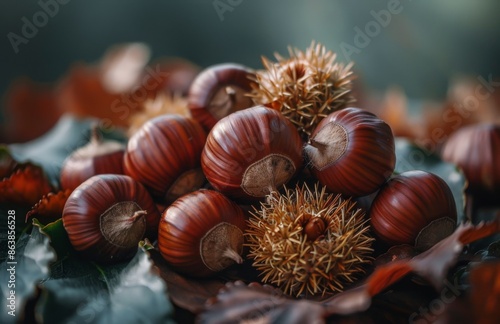 A Basket of Freshly Harvested Chestnuts Ready to Eat