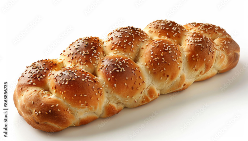 Freshly Baked Challah Bread with Sesame Seeds Freshly Baked Challah Bread with Sesame Seeds