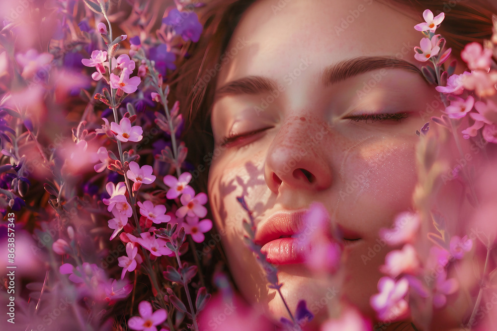 Obraz premium People in connection with nature, enjoying beautiful summer spring day weekend, made with Generative AI tools