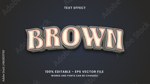 Brown Editable Text Effect