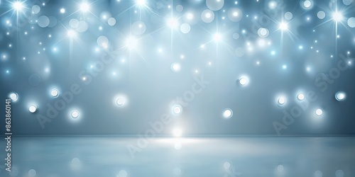 Minimalist soft blueish gray abstract backdrop with elegant lighting effects perfect for neutral wall display