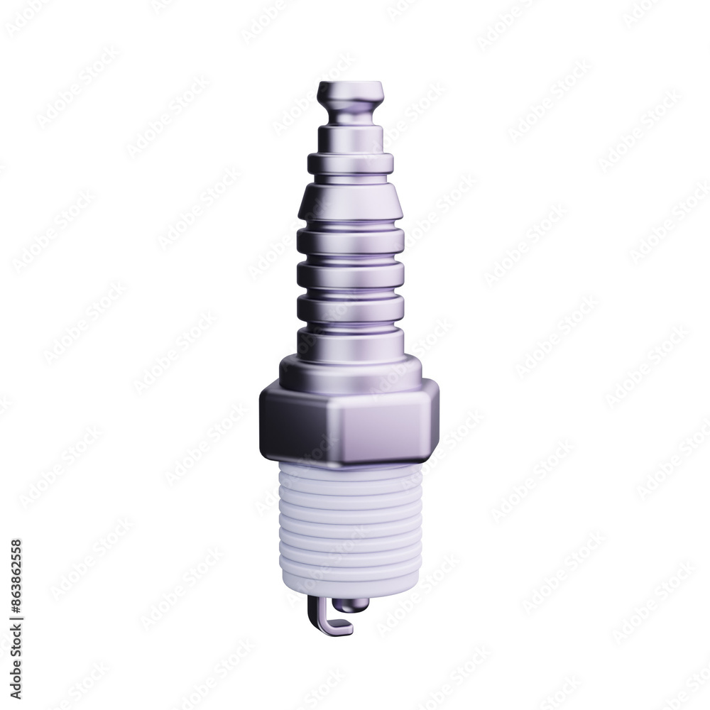 spark plug 3d render icon spark plug 3d render icon