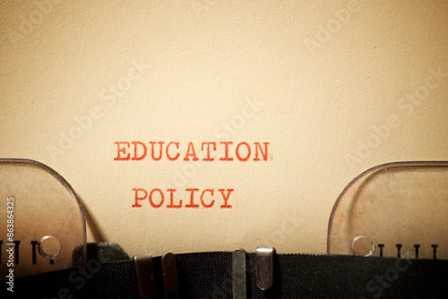 Education policy phrase photo