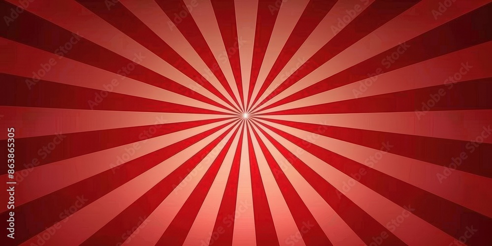 Fototapeta premium Abstract Red and White Sunburst