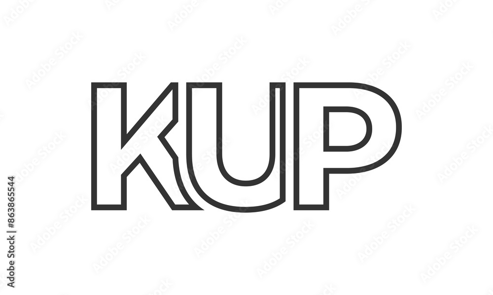 KUP logo design template with strong and modern bold text. Initial based vector logotype featuring simple and minimal typography. Trendy company identity. KUP logo design template with strong and modern bold text. Initial based vector logotype featuring simple and minimal typography. Trendy company identity.