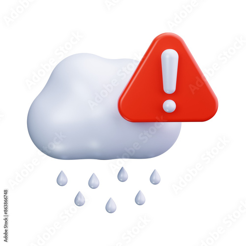Quadro su tela acid rain 3d render icon