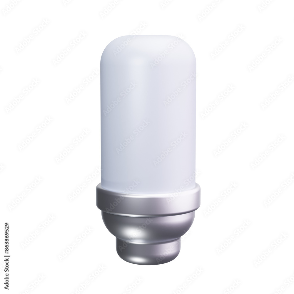 light bulb 3d render icon
