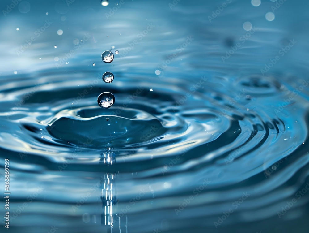 water drops of water falling into a surface water drops of water falling into a surface