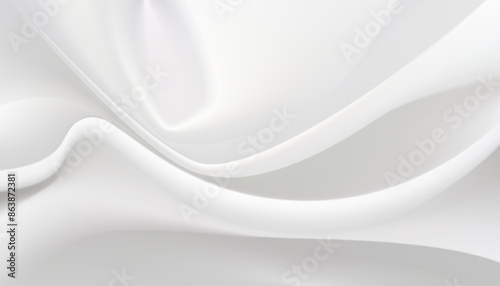 Smooth white silk fabric with gentle curves. Premium vector design for banners, posters and wallpapers.