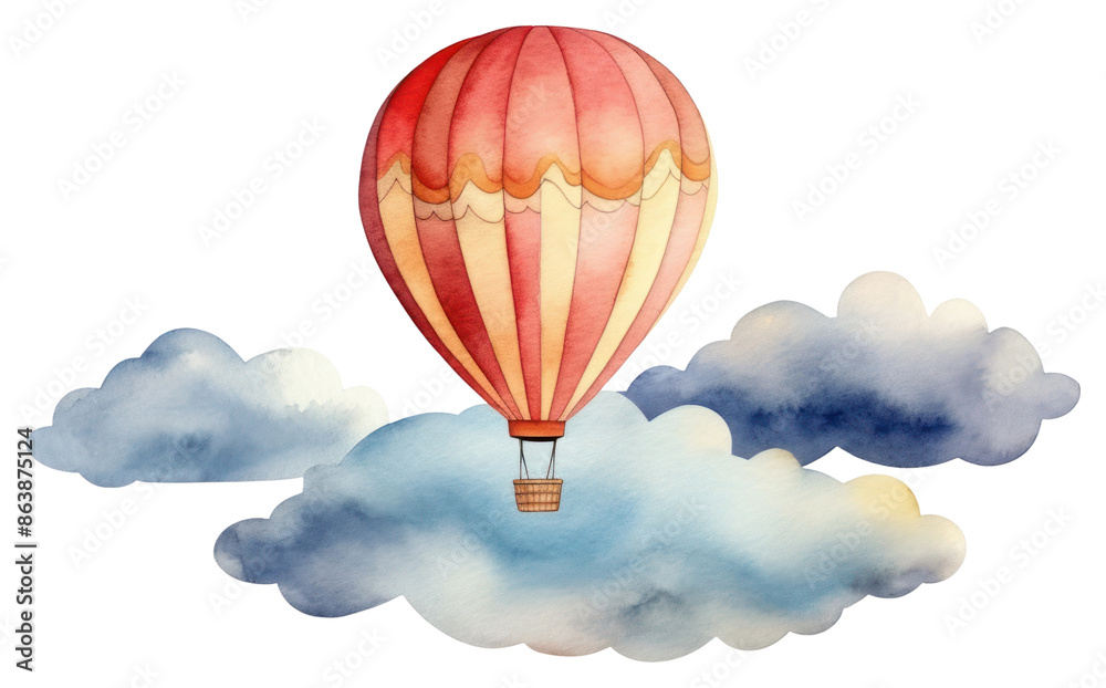 Fototapeta premium PNG Hot air fancy balloon aircraft vehicle sky.