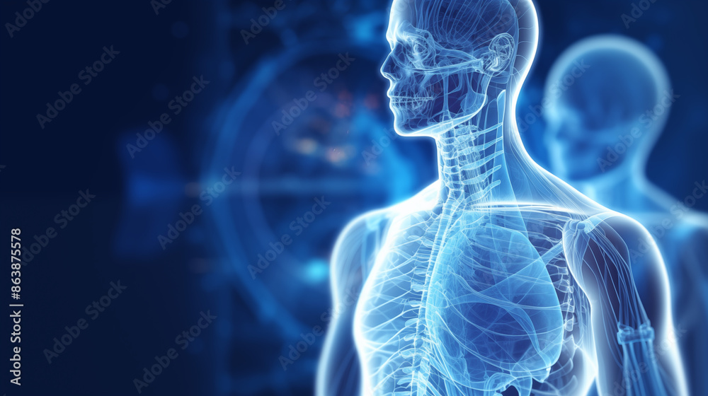 Abstract Medical Technology background, digital x ray of a human body Abstract Medical Technology background, digital x ray of a human body
