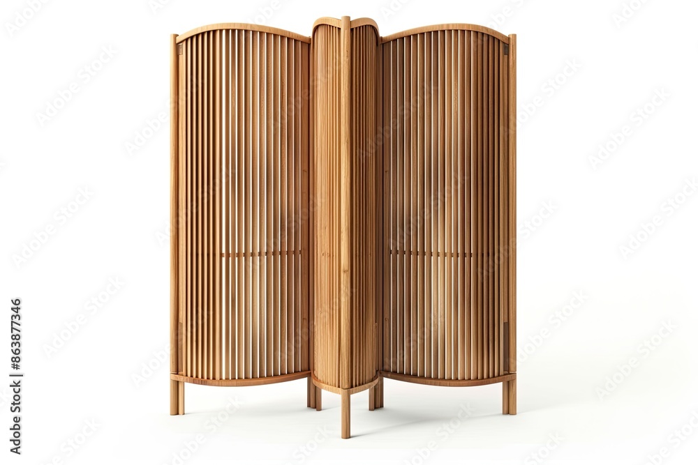 Modern Folding screen Isolated on white Modern Folding screen Isolated on white
