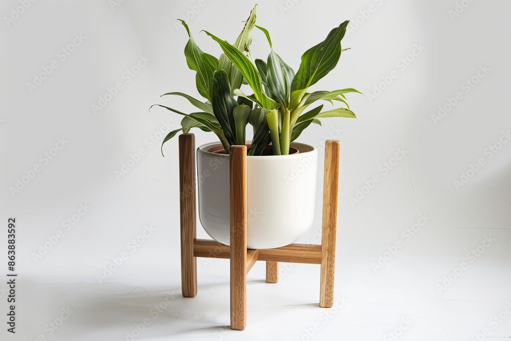 Modern Plant stand Isolated on white Modern Plant stand Isolated on white