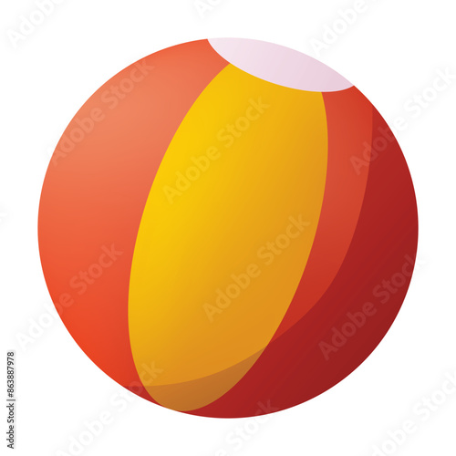 Free Download Colorful beach ball clip art vector illustration, multicolor inflatable ball, isolated on white background - GFXLoad