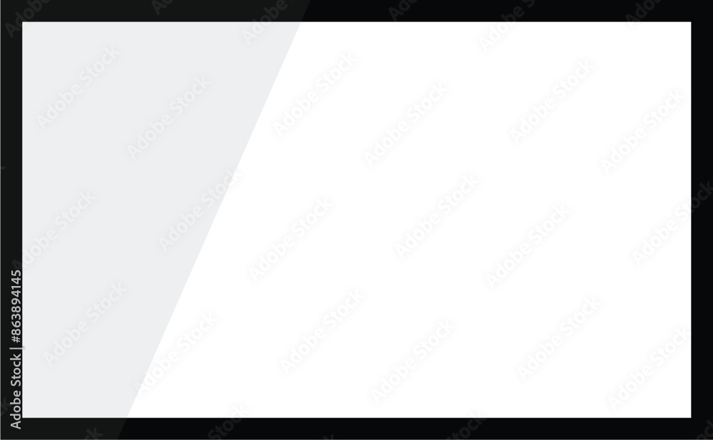 Realistic TV screen. Modern stylish LCD panel, Led type. Large computer monitor display mock-up. Blank television template. Graphic design element for catalog, web site, as mock up. Vector Realistic TV screen. Modern stylish LCD panel, Led type. Large computer monitor display mock-up. Blank television template. Graphic design element for catalog, web site, as mock up. Vector