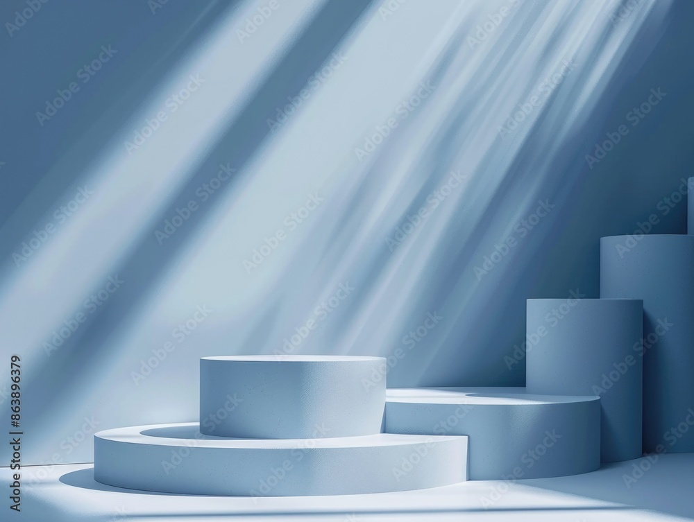 Obraz premium Pedestals in a room, simple and plain