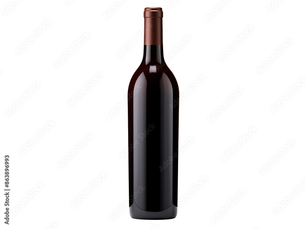 a bottle of wine with a brown cap a bottle of wine with a brown cap