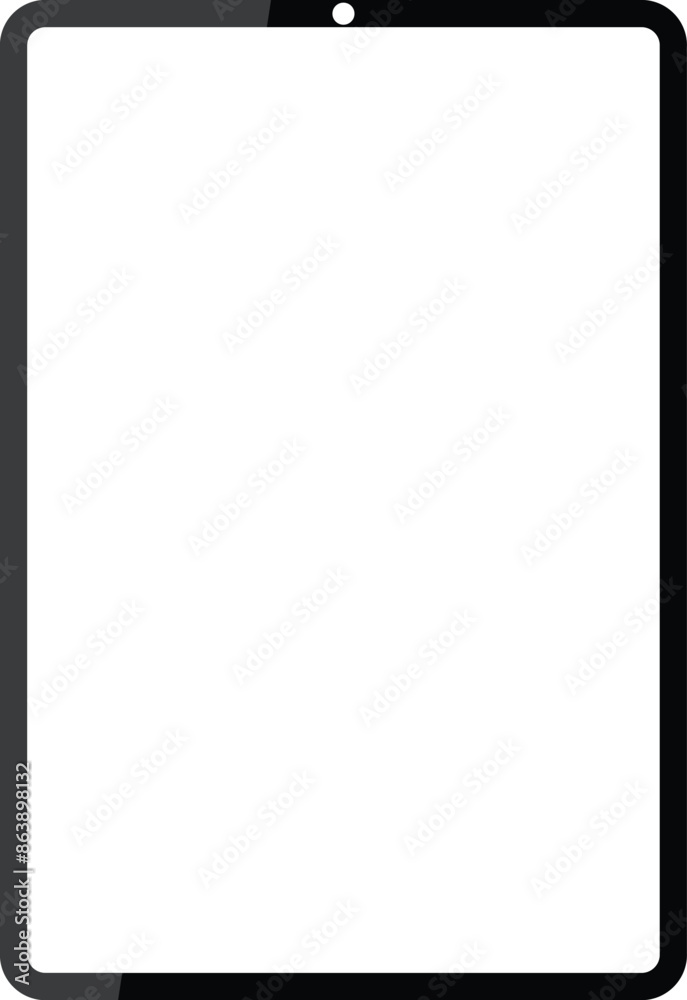 Simple tablet mock up with blank transparent screen. Realistic digital iPad. Modern Digital device Simple tablet mock up with blank transparent screen. Realistic digital iPad. Modern Digital device