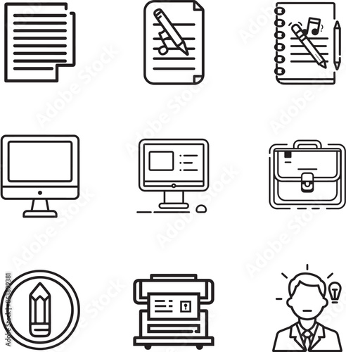 business line icon illust