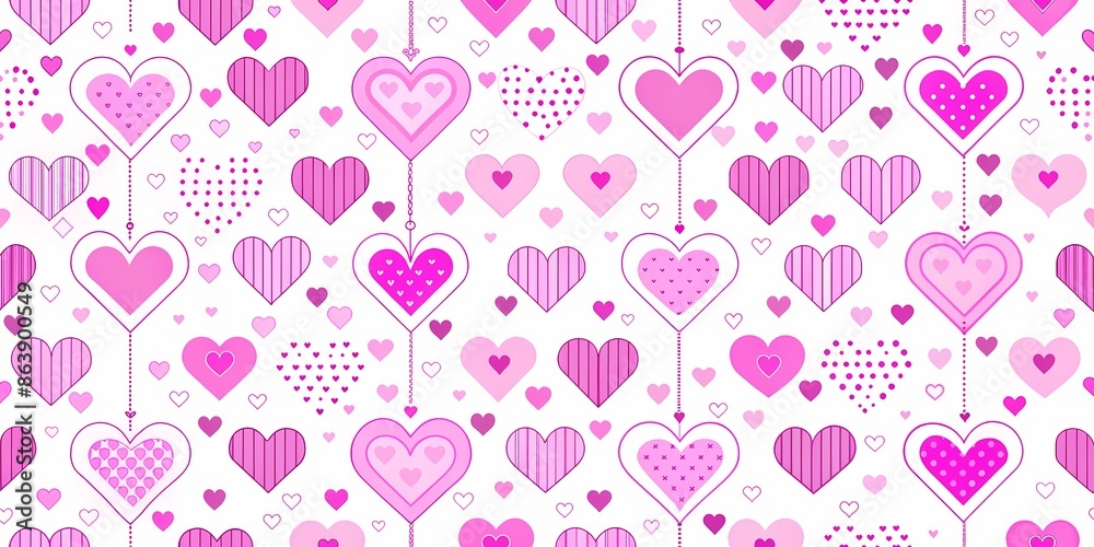 Seamless Valentine's Day Heart Pattern Background Seamless Valentine's Day Heart Pattern Background