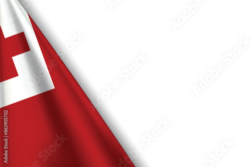 TONGA Flag with Original color photo