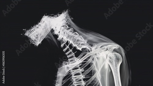 High-detail X-ray of a clavicle fracture