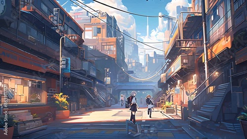 Background of a street in the city