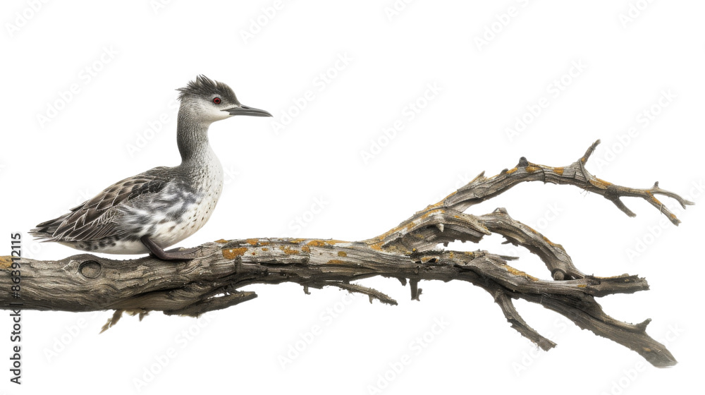 Grebe bird on transparent background Grebe bird on transparent background