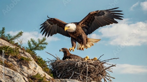 Couple americna bald eagle photo