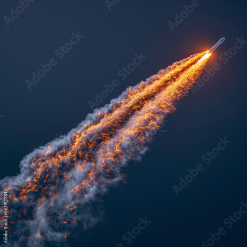 A powerful Falcon Heavy roc...