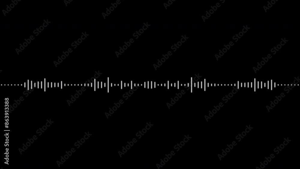 White audio waveform spectrum animation, 4k White audio waveform spectrum animation, 4k