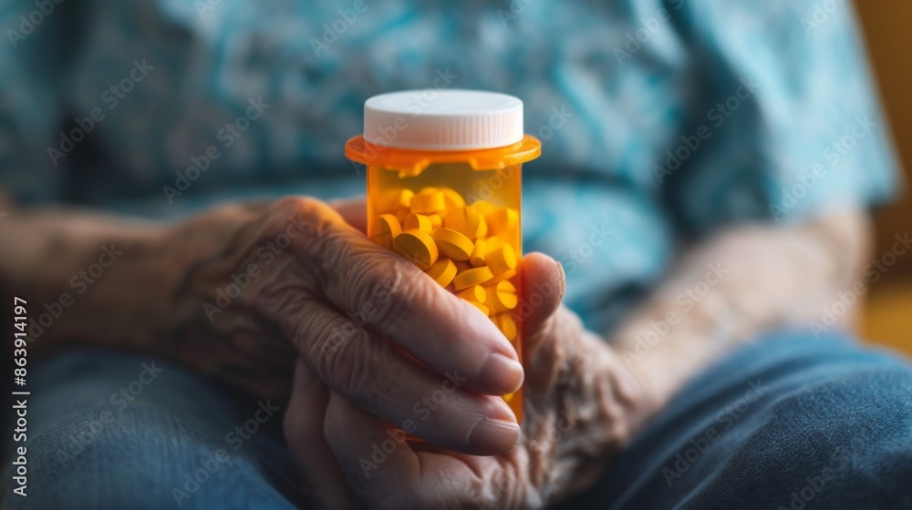 A close-up of a hand holding a medication bottle for pain management, emphasizing the role of medication in promoting recovery. A close-up of a hand holding a medication bottle for pain management, emphasizing the role of medication in promoting recovery.