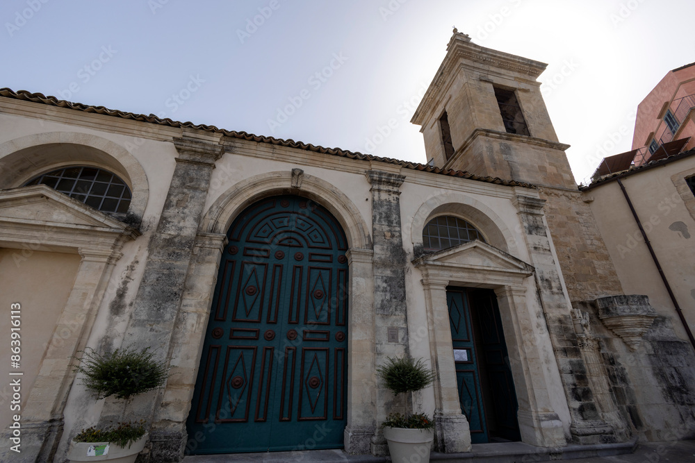 RAGUSA, ITALY, JUNE 23, 2023 - Church of Santa Maria delle Scale in Ragusa, Sicily, Italy RAGUSA, ITALY, JUNE 23, 2023 - Church of Santa Maria delle Scale in Ragusa, Sicily, Italy
