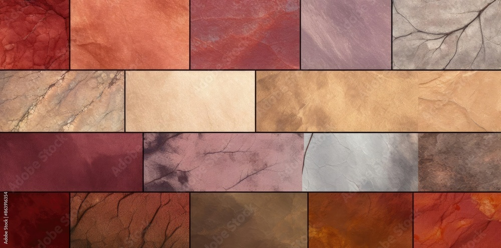Abstract Background - Stone Textures in Red, Brown, and Beige Abstract Background - Stone Textures in Red, Brown, and Beige