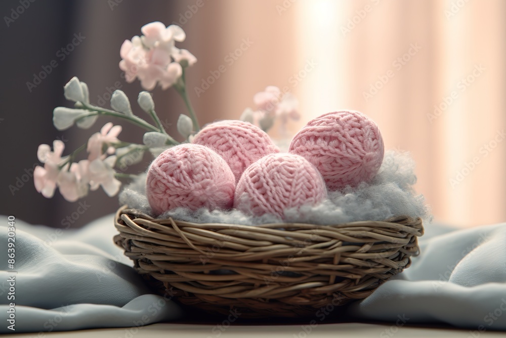 Basket of colorful Easter eggs isolated on white background Basket of colorful Easter eggs isolated on white background